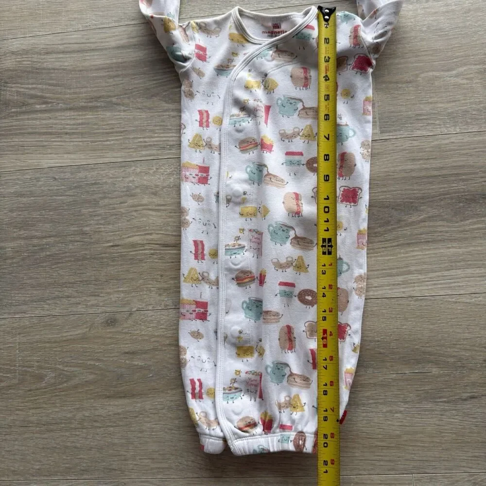 Magnetic Me “Better Together” Food Print Newborn - 3 Months Sleeper Gown Unisex